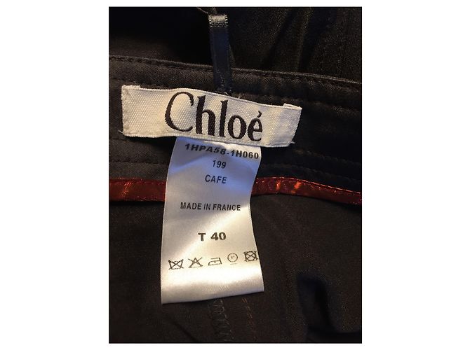 Pantalones Chloé marrón T.40 Castaño - vista 4
