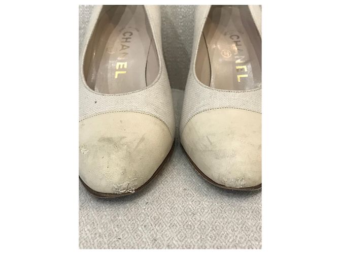 Décolleté Chanel beige T.37,5 - vista 4