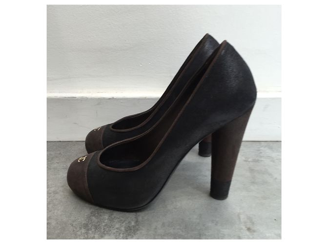 Décolleté Chanel bicolore T.37 Nero - vista 2