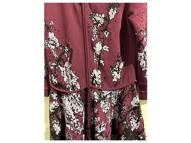 Elie Saab Strickkleid Lila mit Blumenmotiv - Ansicht 10