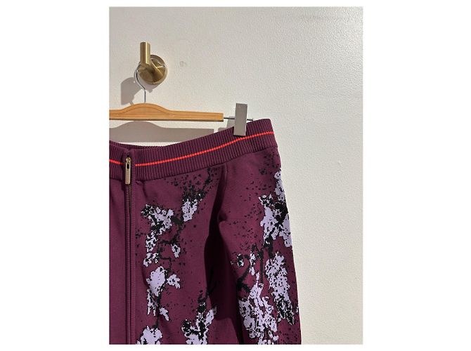 Elie Saab Strickkleid Lila mit Blumenmotiv - Ansicht 4