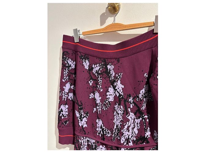 Elie Saab Strickkleid Lila mit Blumenmotiv - Ansicht 5