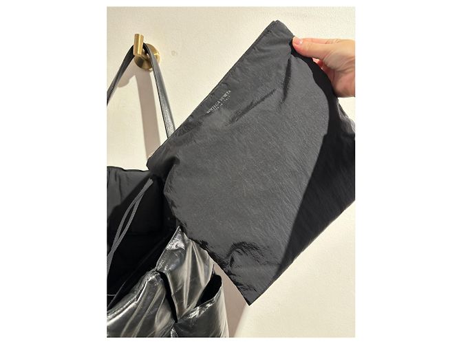 Borsa Bottega Veneta Tote Puffer Nero - vista 3