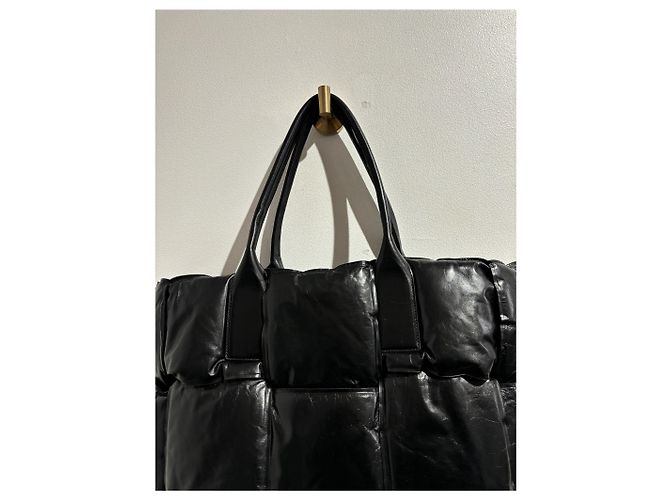 Borsa Bottega Veneta Tote Puffer Nero - vista 4