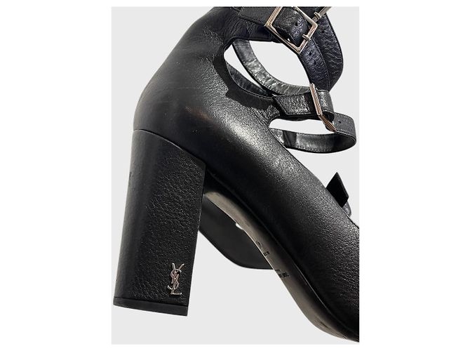 Autre Marque Sandali Saint Laurent neri T.40 Nero - vista 6