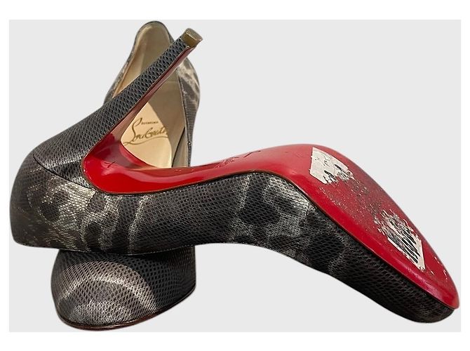 Décolleté Christian Louboutin T.37 Marrone - vista 8