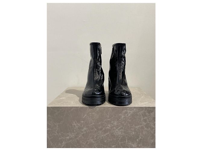 Stivaletti Miu Miu neri T.37 Nero - vista 3