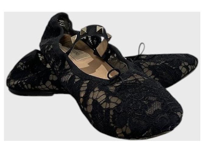 Valentino Garavani Bailarinas Valentino Rockstud T.38 Negro - vista 2