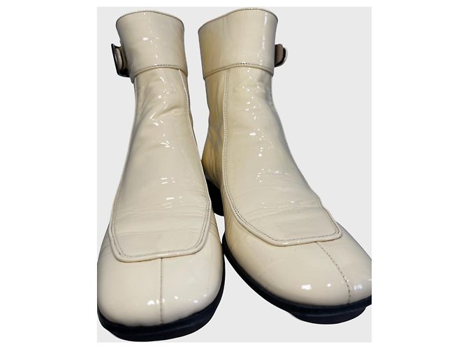 Autre Marque Botines Saint Laurent Miles T.38 Beige - vista 6