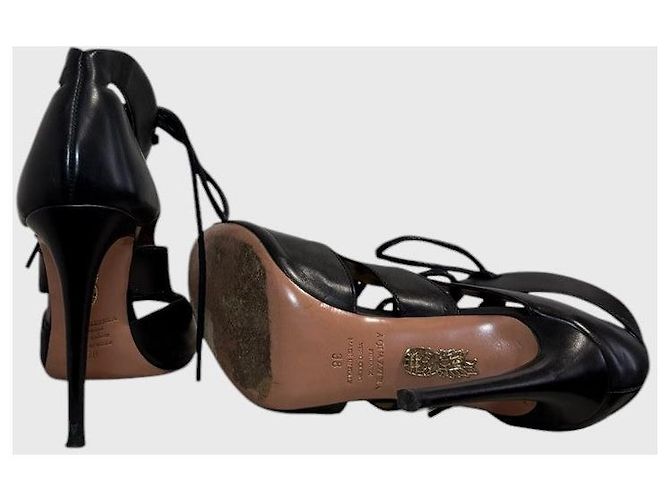Décolleté Aquazzura neri T.38 Nero - vista 6