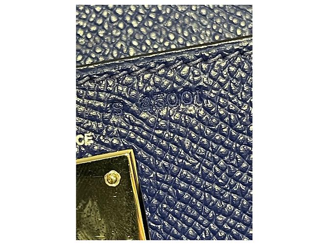 Hermès Kelly 28 Bleu Tasche Blau - Ansicht 13