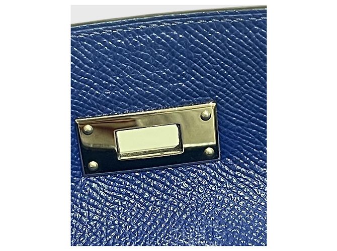 Hermès Kelly 28 Bleu Tasche Blau - Ansicht 14