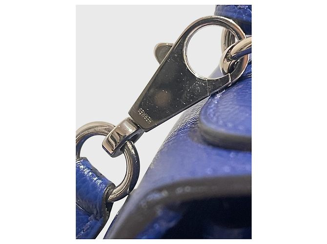 Hermès Kelly 28 Bleu Tasche Blau - Ansicht 9