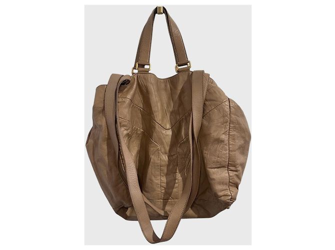 Borsa Yves Saint Laurent camel Cammello - vista 2