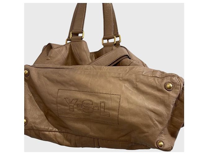 Borsa Yves Saint Laurent camel Cammello - vista 4