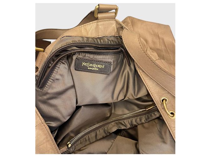 Borsa Yves Saint Laurent camel Cammello - vista 5