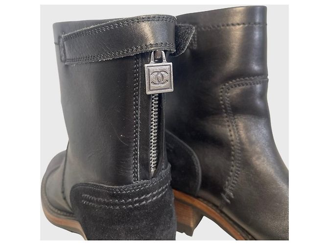 Stivaletti Chanel neri T.36,5 Nero - vista 6