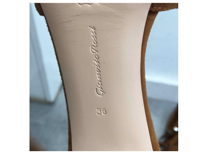 Sandali Gianvito Rossi Camels T.36 Cammello - vista 7
