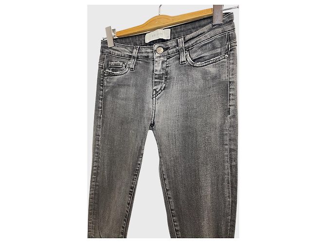 Vaqueros Slim Fit Iro Grises de Algodón Talla 27 - vista 2