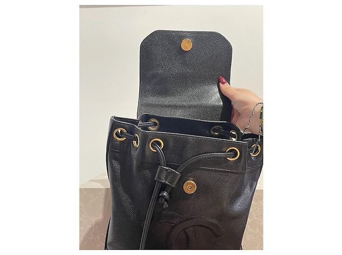 Schwarzer Chanel Rucksack - Ansicht 6
