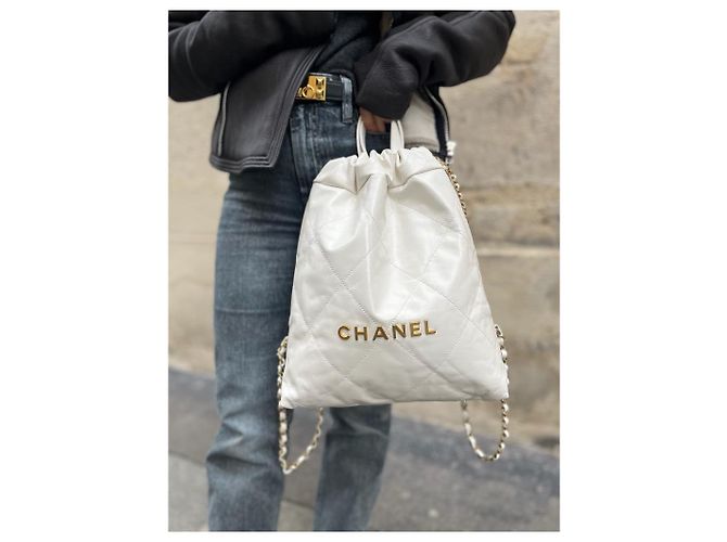 Chanel 22 Rucksack Weiß - Ansicht 8