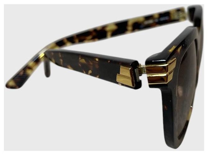 Gafas Bottega Veneta carey marrón Castaño - vista 3