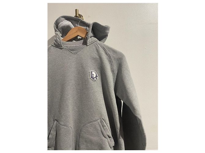 Autre Marque Dior Sweatshirt mit Kapuze grau Baumwolle - Ansicht 2