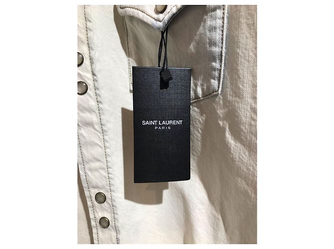 Autre Marque Camisa Saint Laurent T.L Blanco - vista 2