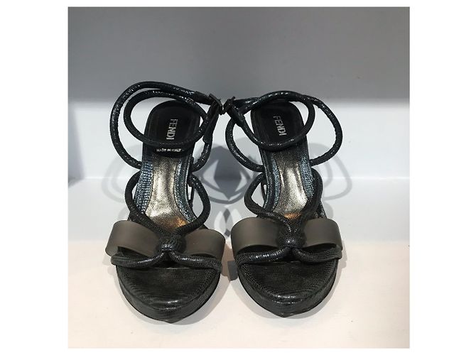 Sandali Fendi blu T.37,5 - vista 2