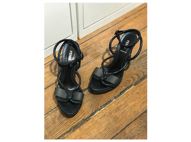 Sandali Fendi blu T.37,5 - vista 3