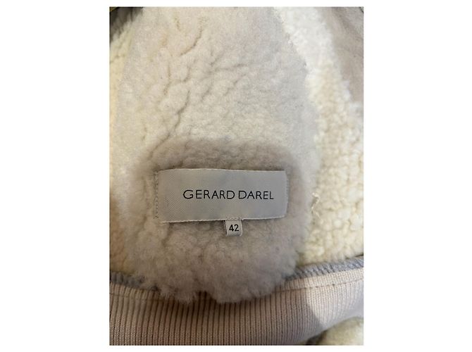 Veste peau lainée Gerard Darel T.42 Beige - view 6
