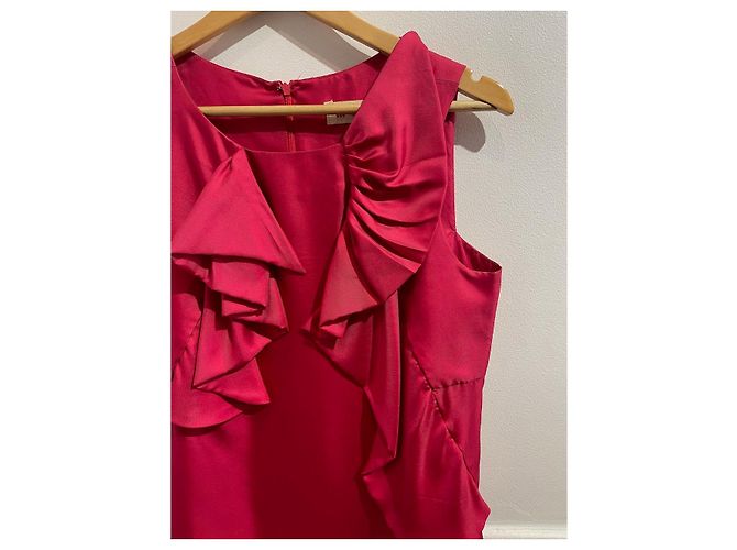 Marni Seidenbluse in Fuchsia Rosa ärmellos mit Rüschen Pink - Ansicht 2