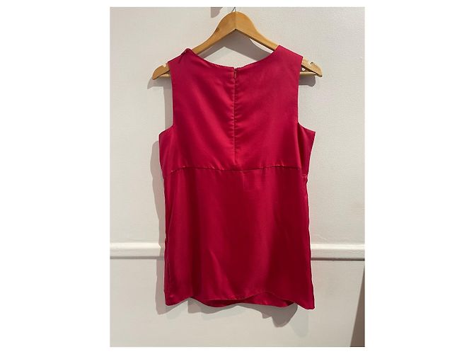 Marni Seidenbluse in Fuchsia Rosa ärmellos mit Rüschen Pink - Ansicht 3