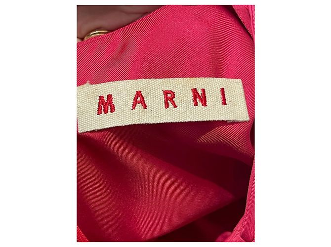 Marni Seidenbluse in Fuchsia Rosa ärmellos mit Rüschen Pink - Ansicht 5