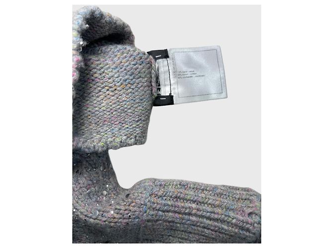 Mitaines Chanel grises T.M Grey - view 5