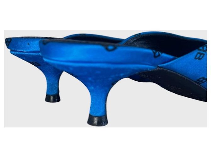Mules Balenciaga Knife T.36 Blu - vista 10