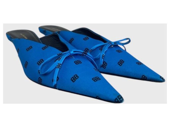 Mules Balenciaga Knife T.36 Blu - vista 2