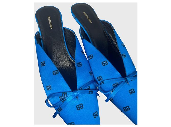 Mules Balenciaga Knife T.36 Blu - vista 5