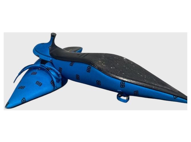 Mules Balenciaga Knife T.36 Blu - vista 7