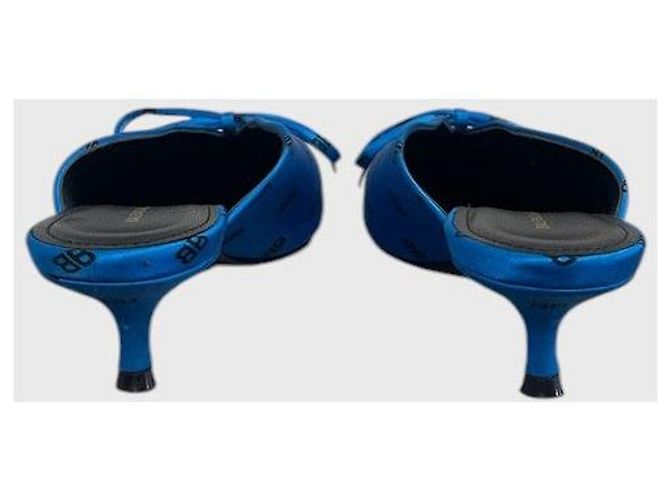 Mules Balenciaga Knife T.36 Blu - vista 8