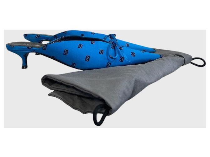 Mules Balenciaga Knife T.36 Blu - vista 9