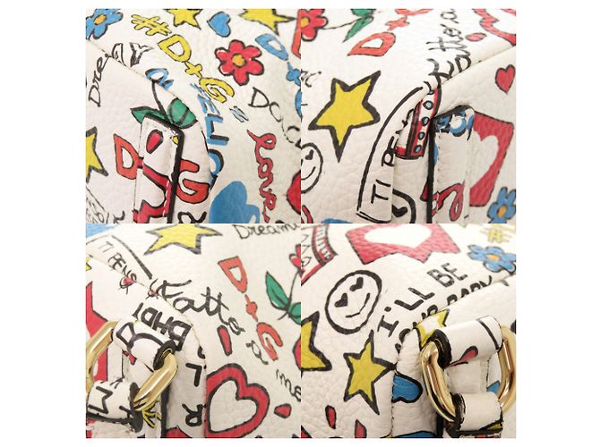 Zaino in pelle Sicily Dolce & Gabbana Bianco Multicolore - vista 4