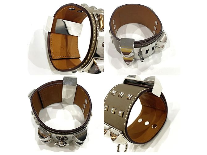 Hermès Hermes Collier de Chien Medor Charm-Armband Taupe - Ansicht 4