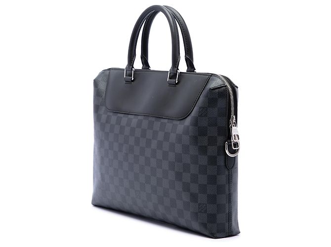 Borsa Business Louis Vuitton Damier Graphite Porte Documents Jour Nera Nero - vista 2