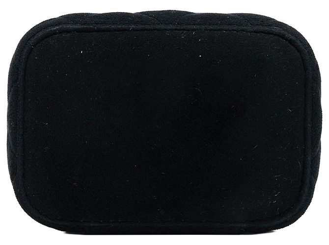 Mini Vanity Case Chanel Pearl Crush in velluto nero con tracolla a catena - vista 3