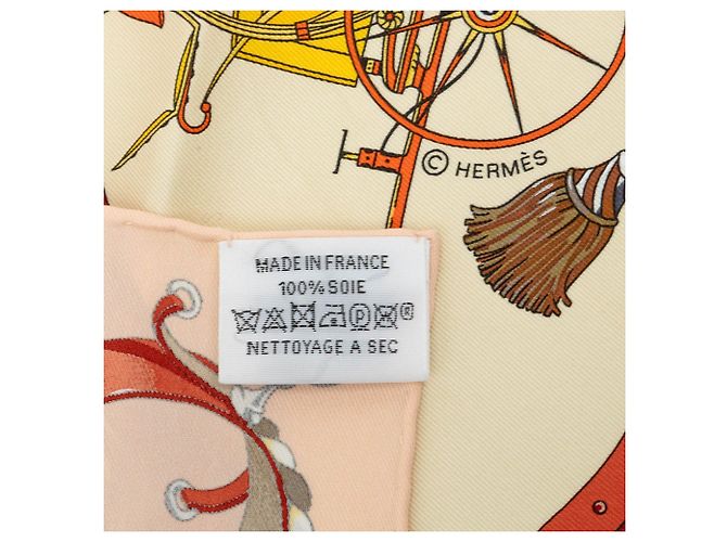Hermès Les Voitures Nouvelles Seidentuch Beige 65 Scarves - Ansicht 2