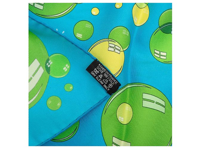Foulard di seta Hermès Bal de Bulles Blu 45 Scarves - vista 4