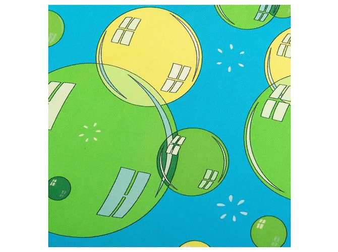 Foulard di seta Hermès Bal de Bulles Blu 45 Scarves - vista 6