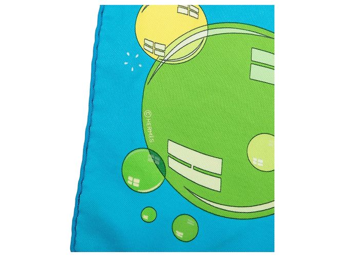Foulard di seta Hermès Bal de Bulles Blu 45 Scarves - vista 7