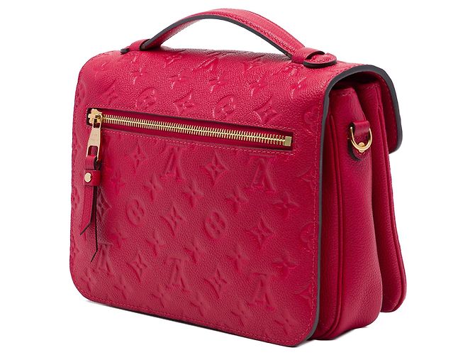 Borsa Satchel Pochette Metis Louis Vuitton Monogram Empreinte Rossa Rosso - vista 2